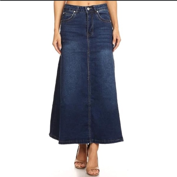 Source Unknown Dresses & Skirts - A-Line  Denim Long Skirt -32.5 Waist XL